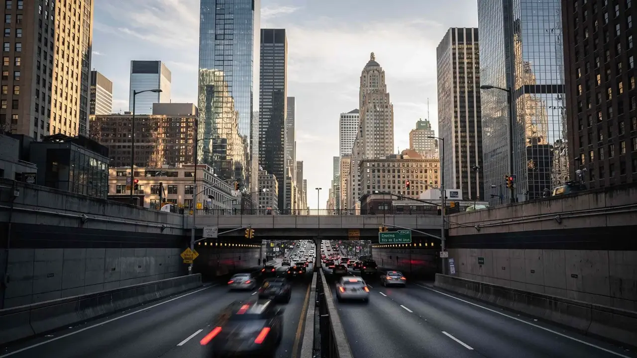 Auto in movimento a New York