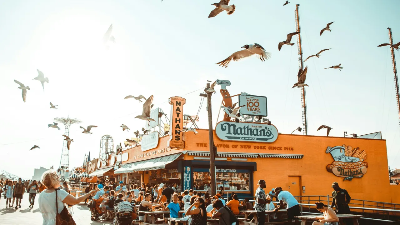 Nathan's a Coney Island, Brooklyn