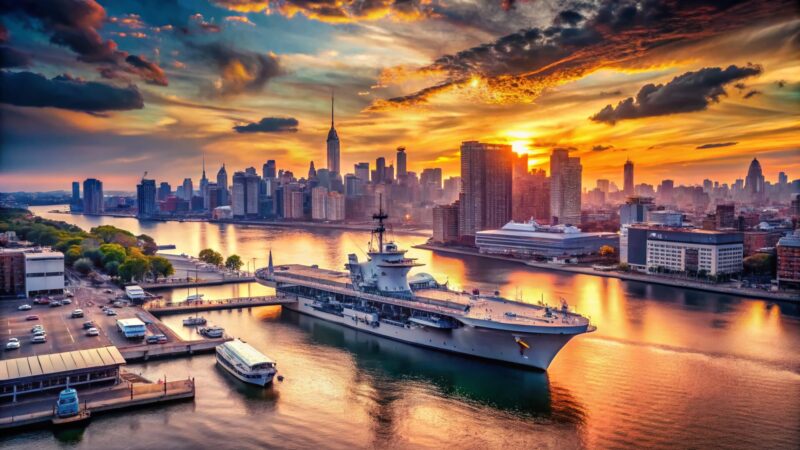 Il sommergibile USS Growler visitabile lungo l'Hudson River a Manhattan