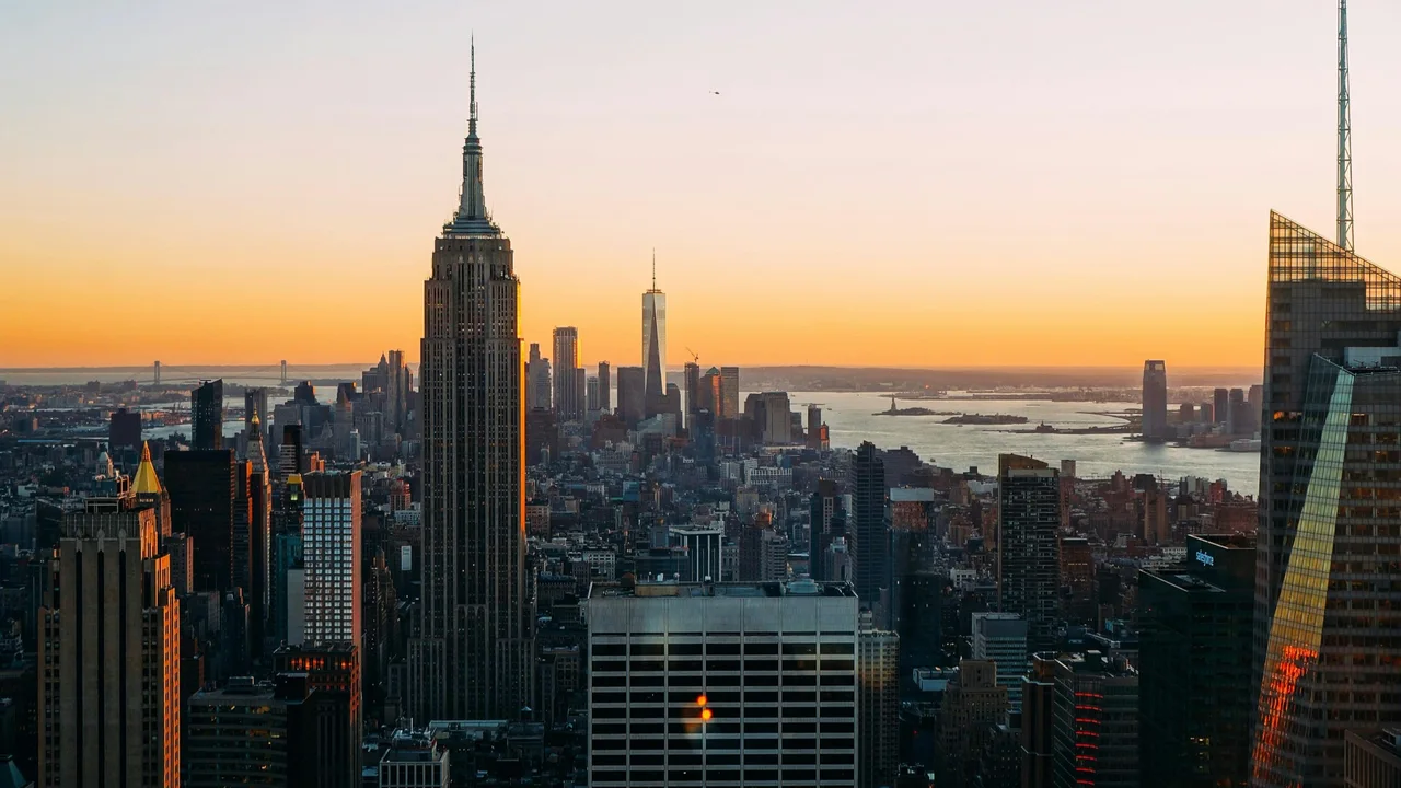 Vista da un Osservatorio a Manhattan
