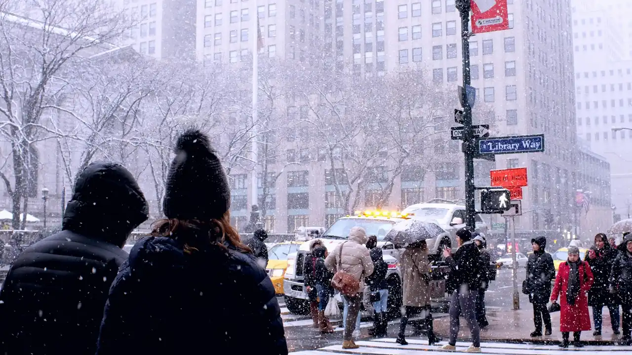 Inverno a New York e basse temperature