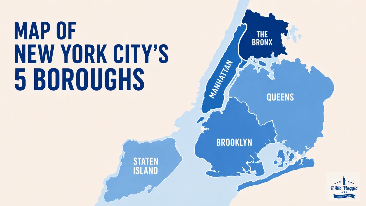 map of New York city's 5 boroughs