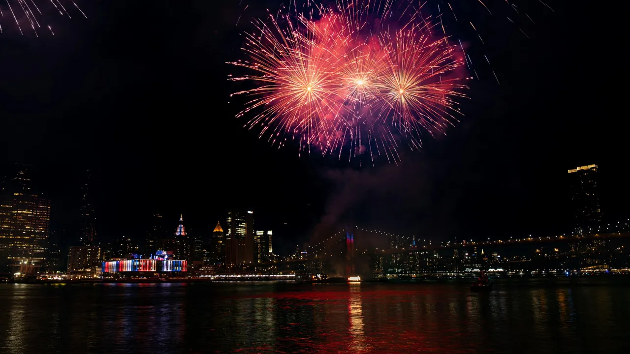 Fuochi d'artificio il 4 luglio a New York