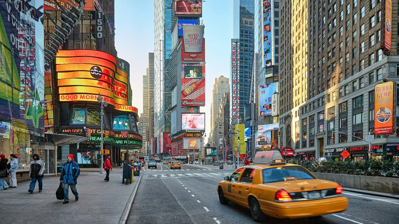 Vista panoramica di Times Square