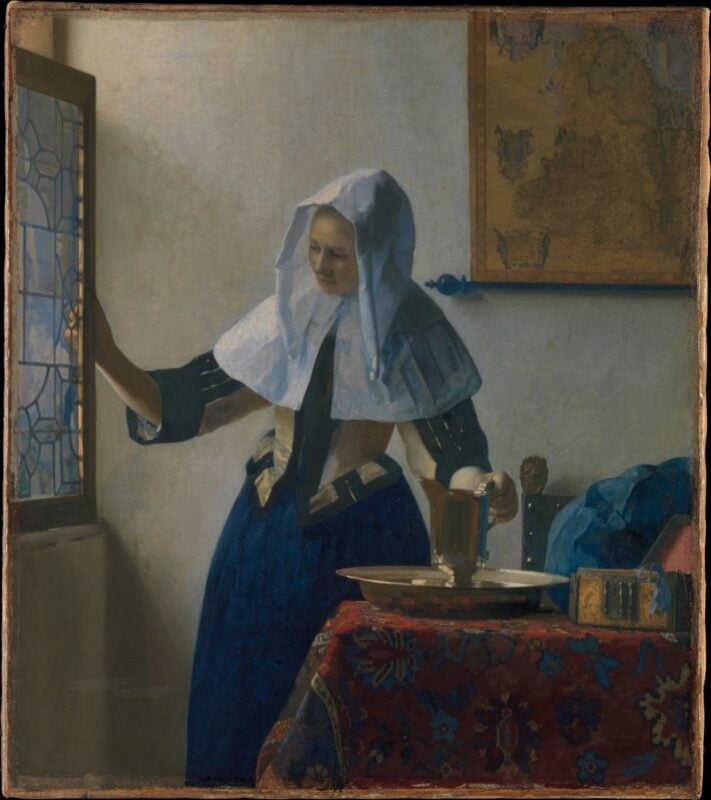 Fanciulla con una brocca d'acqua di Johannes Vermeer, Metropolitan Museum of Art di New York